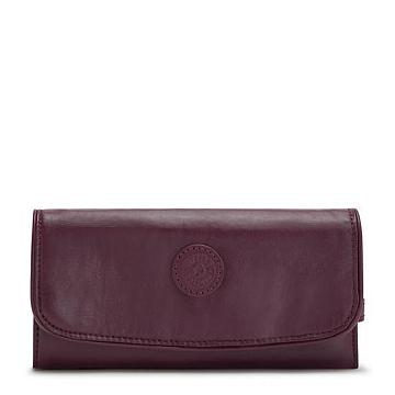 Kipling Money Land Metallic Snap Wallet Portefeuille Bordeaux | België 1037QM